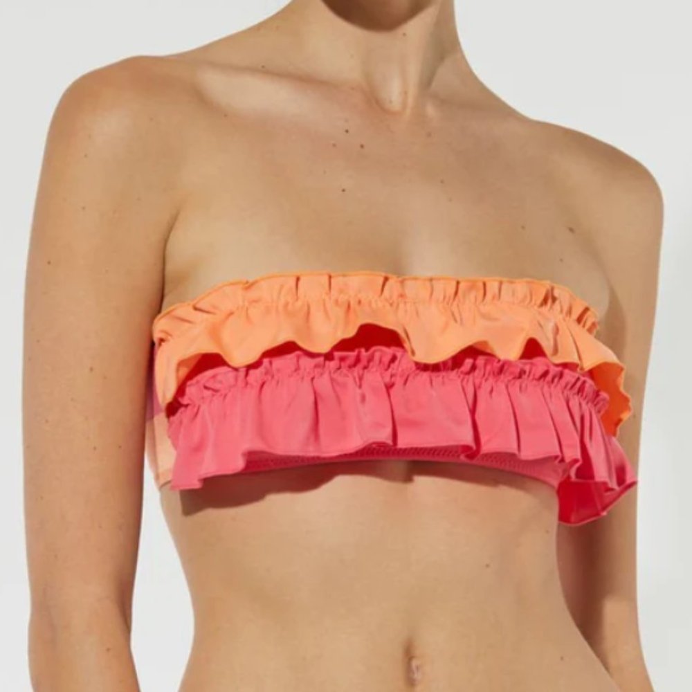 Solid & Striped Kaia Top in Cantaloupe/Watermelon
